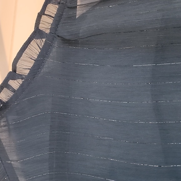 Torrid Sheer Cap Sleeve Top with Ruffle Detail (Torrid Size 0/Size 14) - Picture 3 of 8